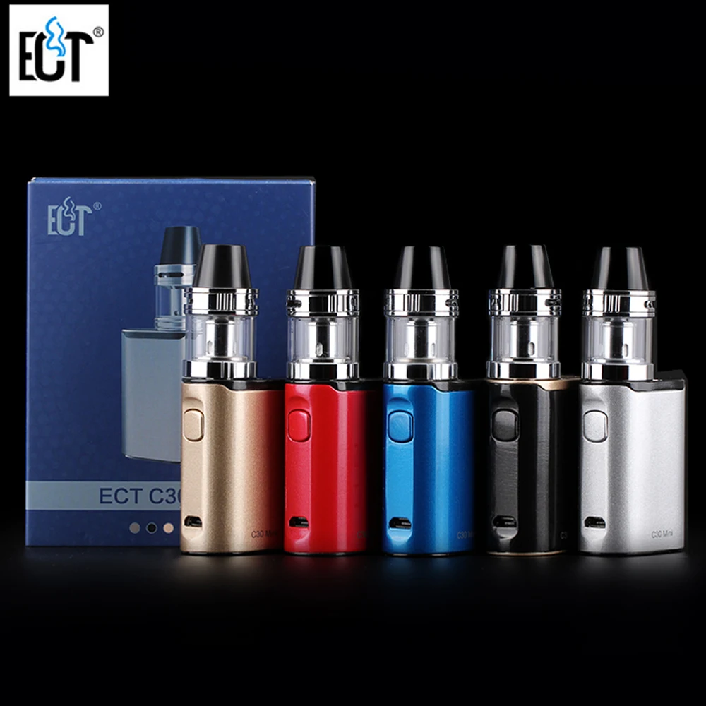 

Original ECT C30 Mini Kit Top filling Kenjoy Met 2ml Atomizer Built-in 1200mAh Battery vaporizer Box Mod Electronic Cigarette