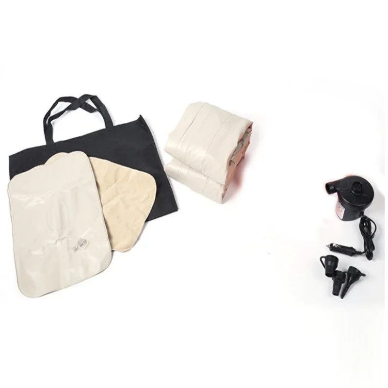 Accesorio del coche cama cubierta de asiento para el asiento trasero del coche Travel inflable colchón de aire cama camping colchón sofá flocado