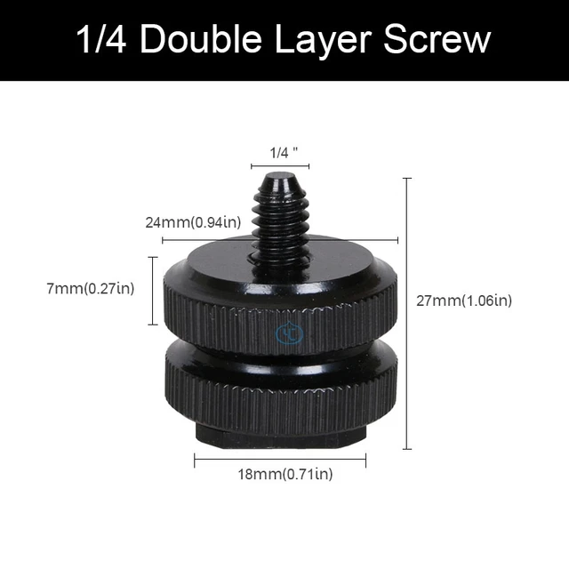 B/E TYPE 1/4" to 3/8" Thread Mount Adapter Tripod Plate Screw for