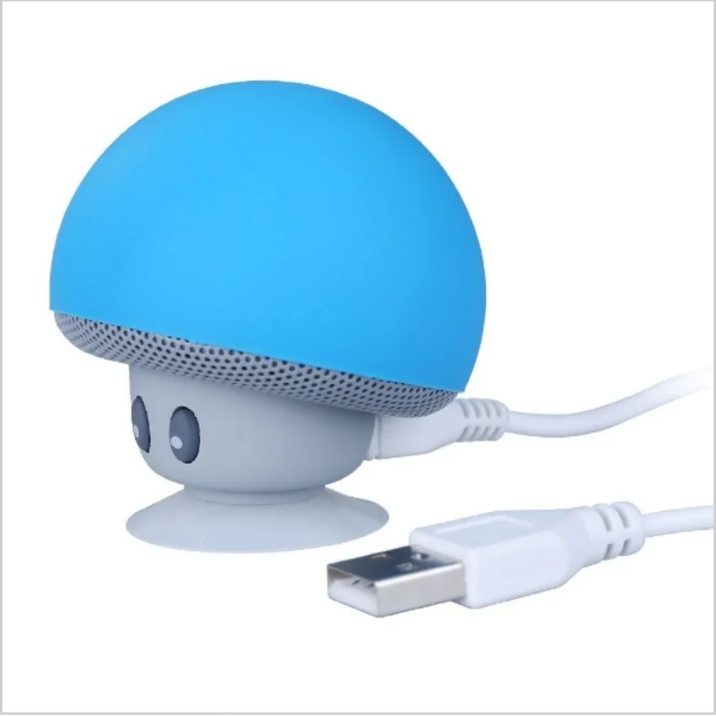 Микрофон Портативный водонепроницаемый Душ динамик Mp3 плеер Bluetooth музыкальный телефон держатель Мини Гриб подставка для Xiaomi iPhone samsung - Цвет: blue