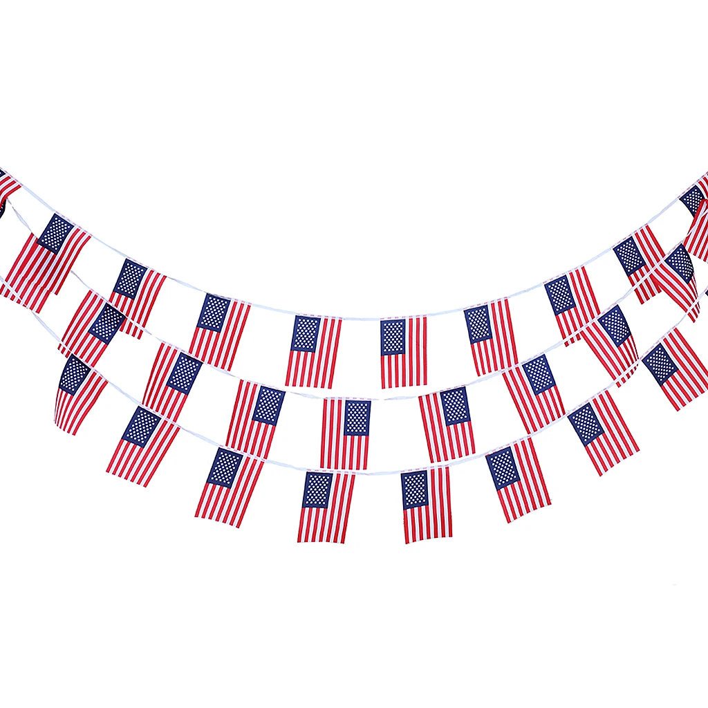 10m American Flag Banner On A String US Flag Bunting Decroration