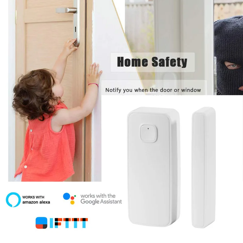 

WIFI Door Sensor Wireless Window Door Sensor Home Security Alarm Magnetic Switch Tuya Smart Life Home Automation