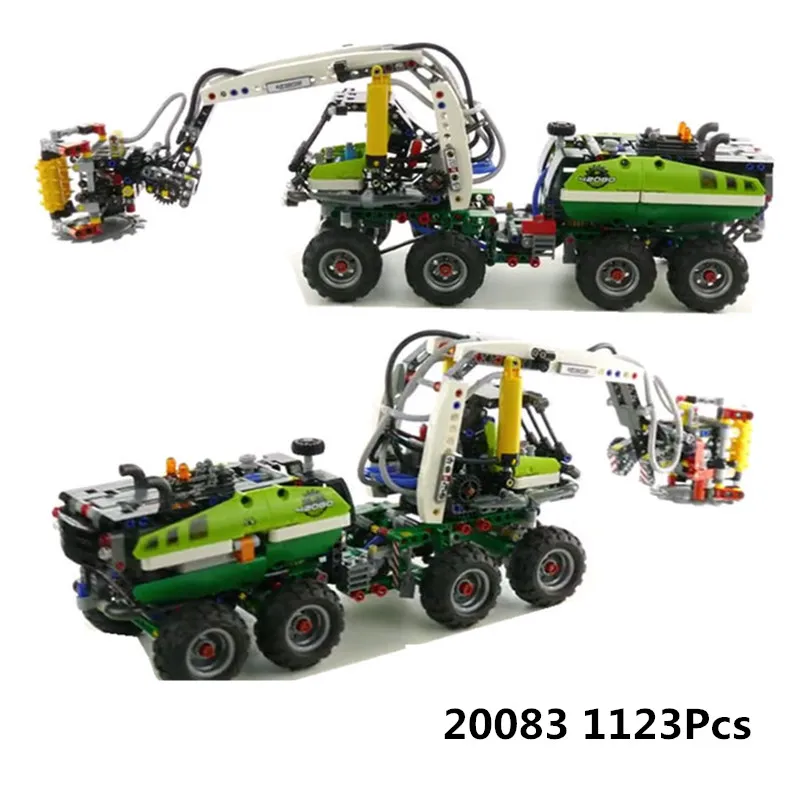 

Lepin 20083 Compatible Legoing 42080 Technic Series Harvester Forestry Machine Building Block Brick Educational With Battery B