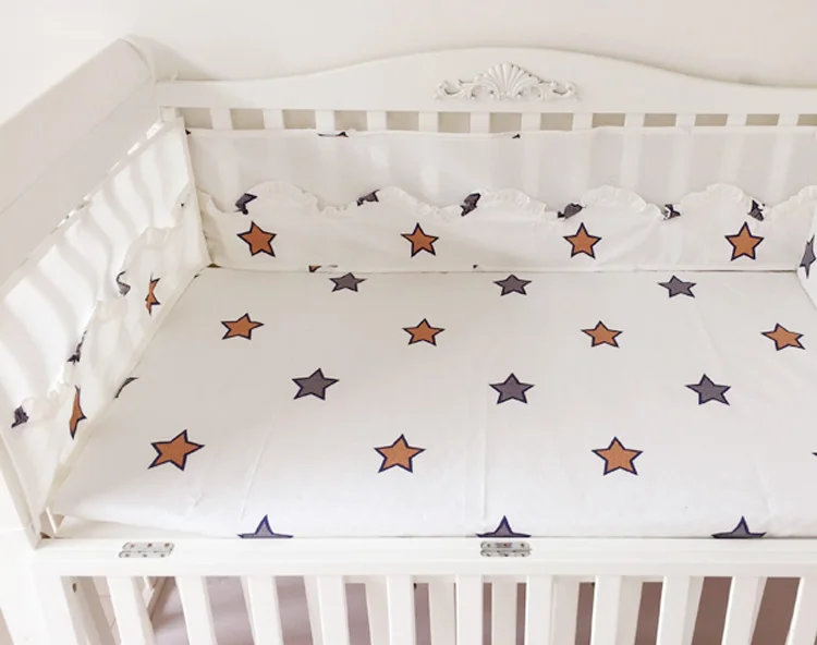 Бамперы для детской кроватки, 1 шт., Хлопковый бампер для детской кроватки, комплект для детской кроватки, защитная подушка для игрушечной кроватки, бампер для девочек и мальчиков