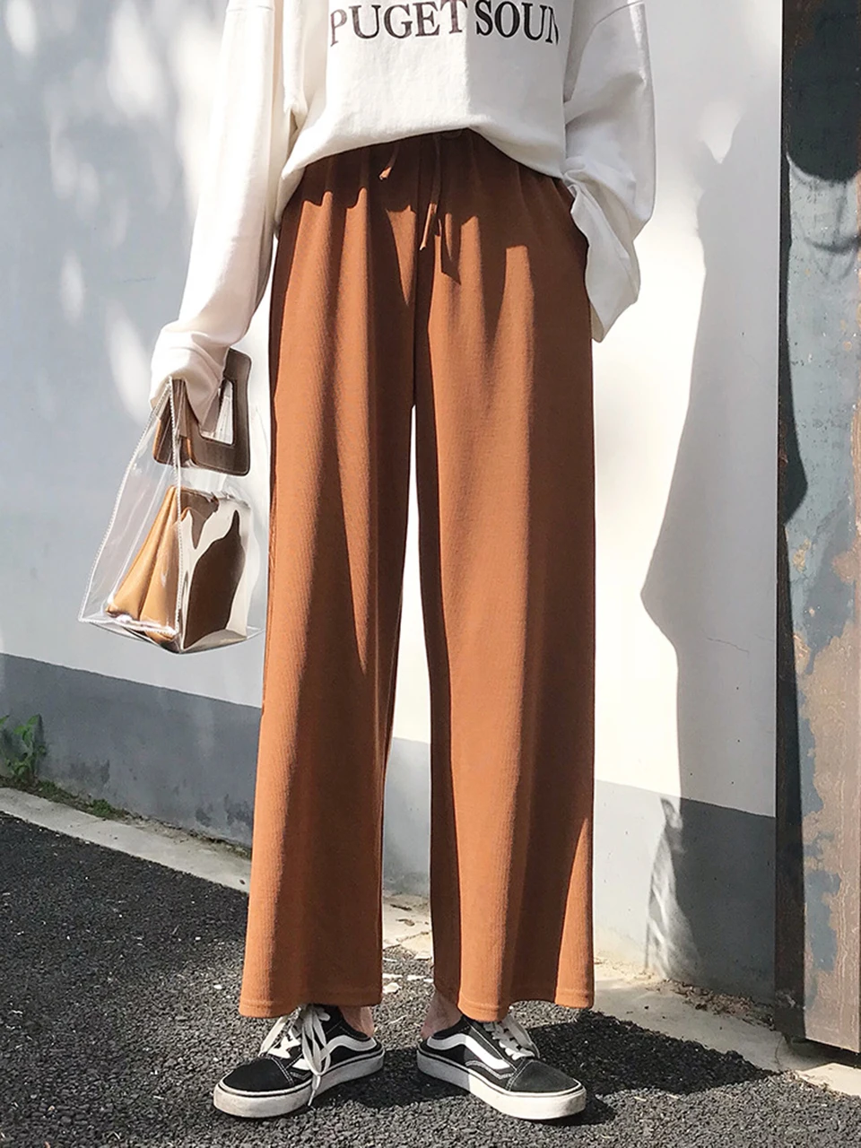 ZYFPGS 2019 осенние популярные женские повседневные штаны свободные плюс размер корейский стиль хлопковые брюки элегантные базовые Хип Хоп