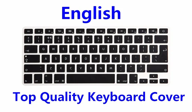 Английский, итальянский, испанский, португальский, иврит, арабский, русский, французский, клавиатура для ноутбука, кожный чехол для Macbook Air Pro retina 13 15 17