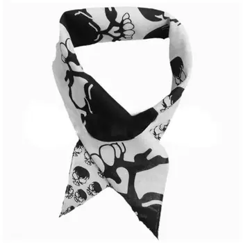 

55x55cm Men Women Gradient Skull Print Square Bandanas Pirate Motorcycle Biker Handkerchief Head Wrap Sports Hip-Hop Headscarf