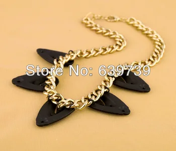 

Bulk Price German Fashion Plating Gold Color Chunky Pendents Necklace