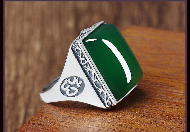 Акция Распродажа для мальчиков, серебрянное кольцо с Синим Опалом Masculino Anel Chalcedony Bossy кольцо с открытым пальцем удар подарочный сертификат Упаковка