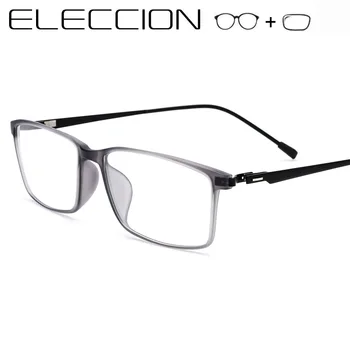 

ELECCION TR90 Prescription Glasses Women 2019 New Square Eyewear Men Myopia Eyeglasses Anti Blue Optical Frames With eye Lenses