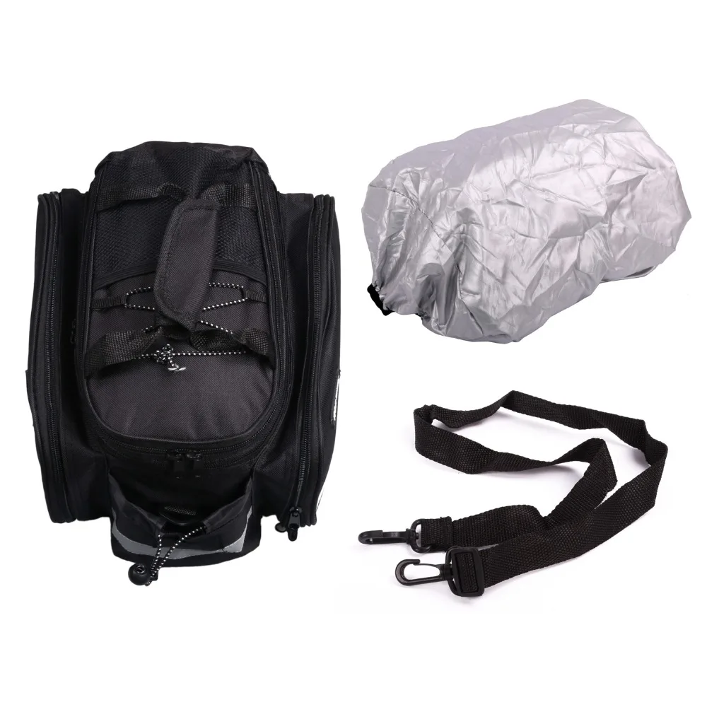Top WEST BIKING Black Cycling Saddle Bag Waterproof Durable Multifunction MTB Road Bike TailBag Volume 10-25L Bicycle Rear Bag 5