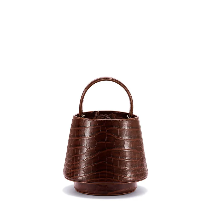 الرجعية نمط تمساح دلو حقيبة حقائب النساء الرباط بو الجلود حقائب كتف متنقلة سيدة اللون الداكن Crossbody أكياس الرجعية نمط تمساح دلو حقيبة حقائب النساء الرباط بو الجلود حقائب كتف متنقلة سيدة اللون الداكن Crossbody أكياس