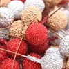 40pcs Artificial Glass Berries Fruit Red Cherry Plastic Fruits For Home Wedding Xmas Decoration Fake Waxberry Bayberry Flower ► Photo 3/6