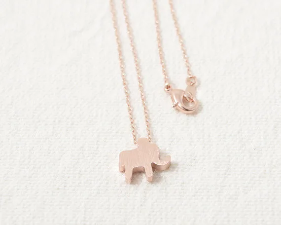 2014-Fashion-18k-Gold-Silver-Pink-gold-Elephant-Shaped-Necklace-Free-Shipping (2)