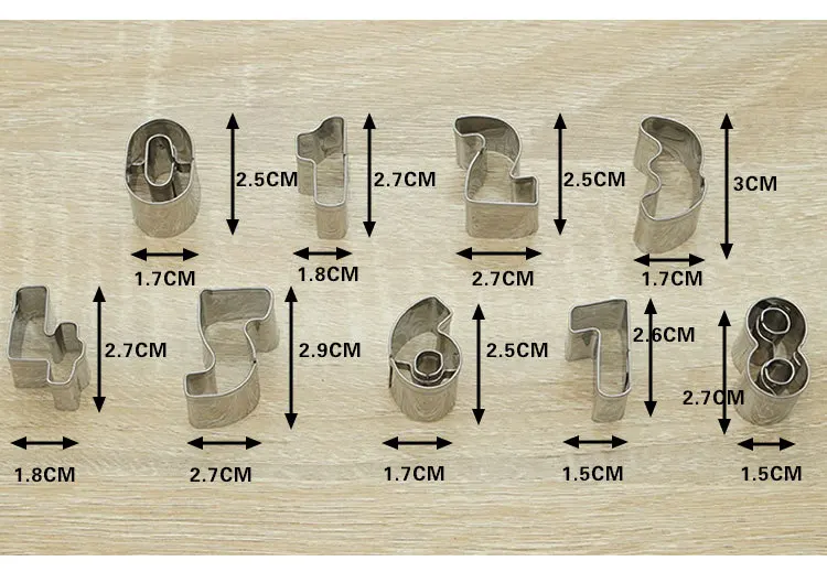 26 Английский алфавит, буквы, цифры из нержавеющей стали форма для печенья набор печенья фрукты и овощи резаки инструменты для выпечки