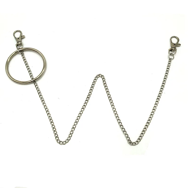 

Fashion Punk Hip-hop Trendy Belt Waist Chain Male Pants Belt Chain Hot Men Jeans Silver Metal Clothing Accessories Jewelry YE24