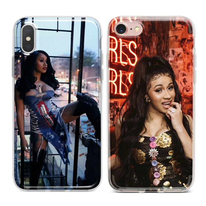 Cardi B The Rapper Capa Clear Soft TPU Silicone Phone Case Cover for
