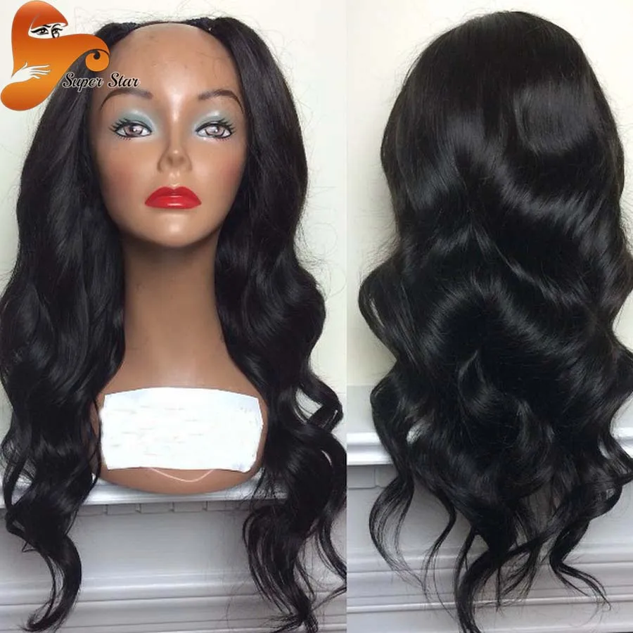 Hot Selling Wet Wavy U Part Wig Brazilian Virgin Hair 100 Human Hair