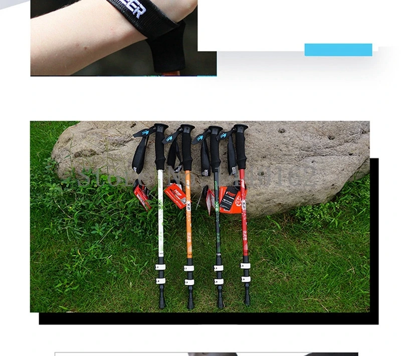 TP004  7075 Aluminum alloy trekking poles Telescopic nordic walking (26)