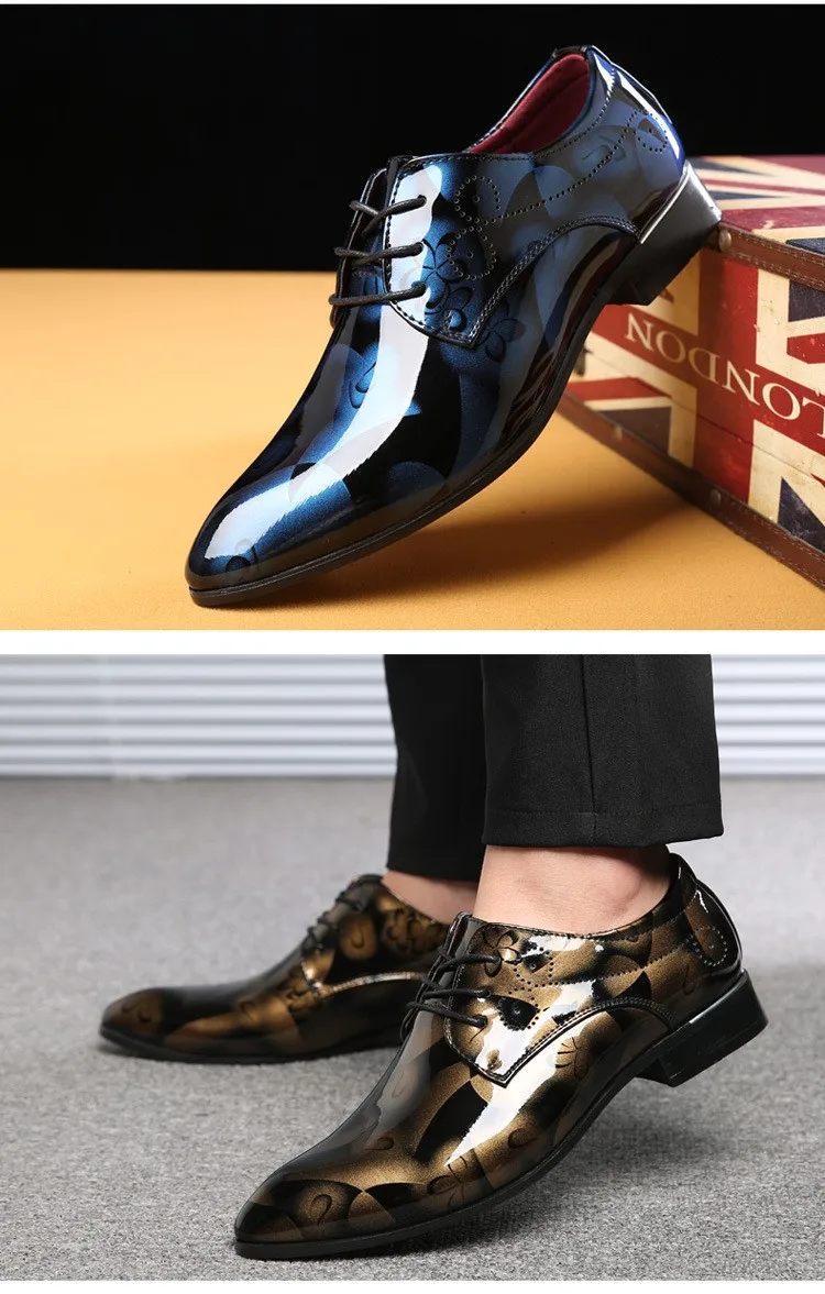Мужские модельные туфли; Мужская официальная обувь; роскошные кожаные свадебные туфли для жениха с цветочным узором; мужские оксфорды; модельные туфли; большие размеры