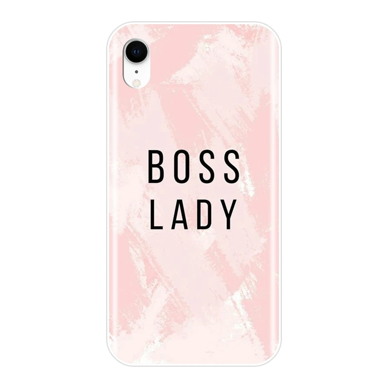 Чехол для телефона для iPhone X XR XS MAX 8 7 6 S 6 S Мягкий силиконовый чехол для девочек Boss розовый женский мультяшный чехол для iPhone 8 7 6 S 6 S Plus - Цвет: No.1