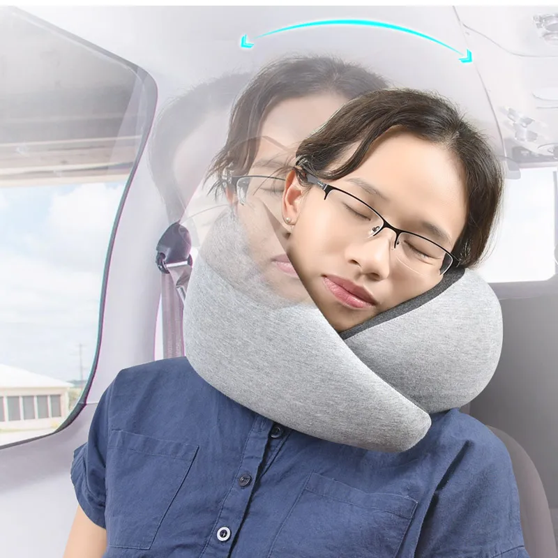 Магнитная Персонализированная u-образная подушка для путешествий, надувная подушка для отдыха на шее, подушка с эффектом памяти