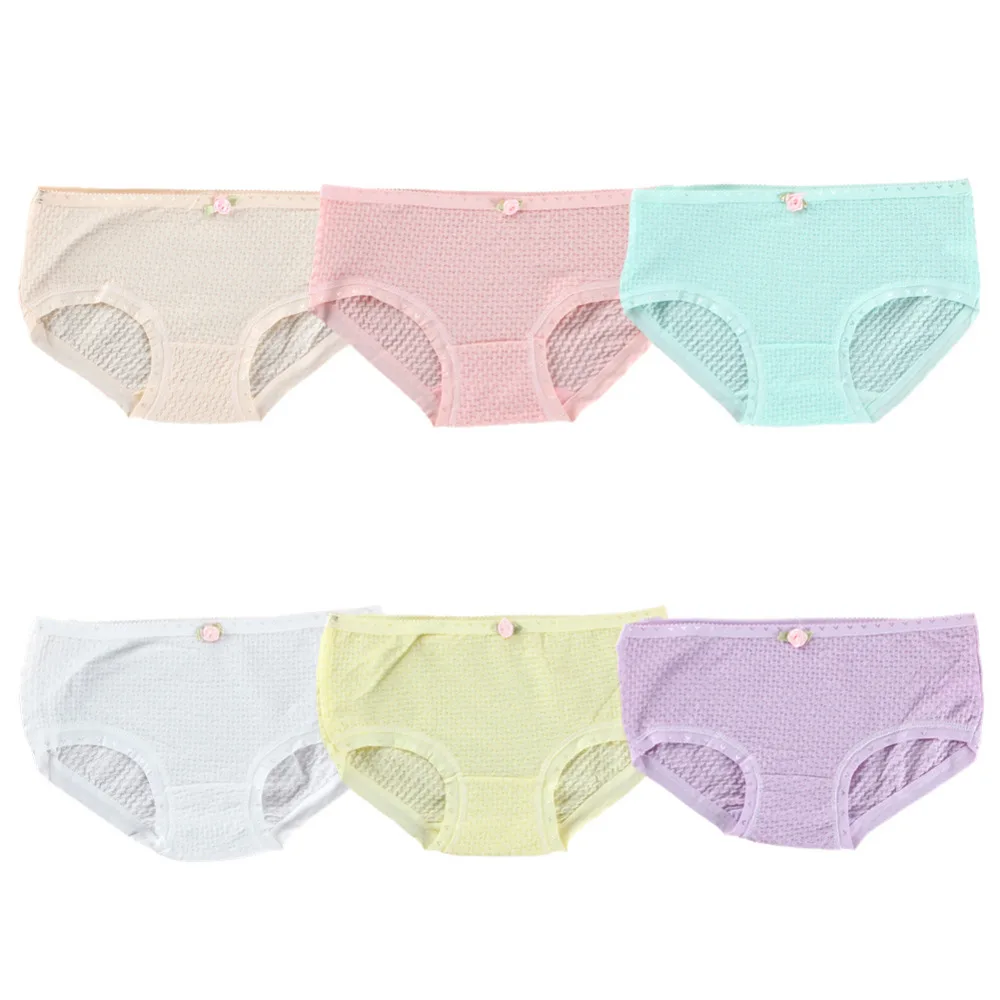 

All Season Baby Children 8-18Y Girls Cotton Triangle Panties Cute Breathable Comfortable Soft Solid Color High Quality Panties