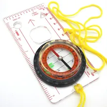 Camping Directional Cross Country Hiking Compass Baseplate Ruler Map Scale For Outdoor Activities
