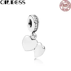 QIUBOSS 925 пробы серебро 791524CZ MY BEAUTIFUL жена очарование оригинальный Для женщин свадебные Модные украшения