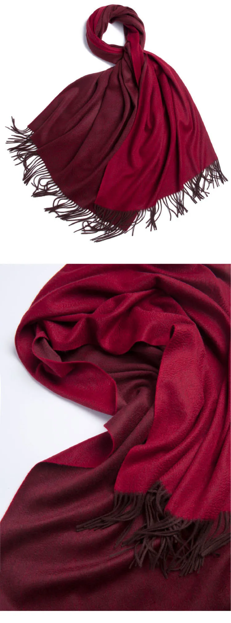 Шарф из чистого кашемира от CAVME, универсальные длинные шарфы, Двойные Цвета, роскошный шарф из кашемира, шаль, 70*200 см, 310 г