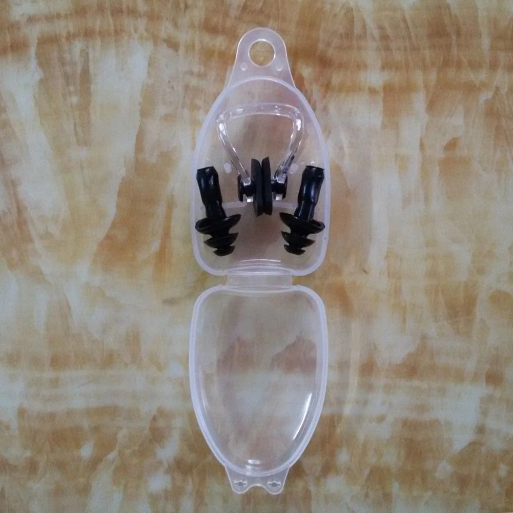 New Arrival Men Women Portable EVA Swimming Diving Ear Plug Nasal Splint Nose Clip Set Outdoor Sports Swim Safety Equipment