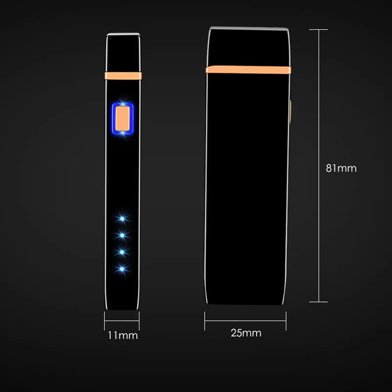 Новинка, Электронная зажигалка с двойной дугой, USB, металлическая перезаряжаемая, ветрозащитная, беспламенная, электрическая зажигалка, плазменная Зажигалка для сигар