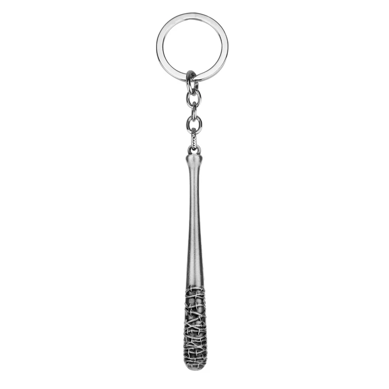 The Walking Dead Metal Negan Lucille Mini Baseball Bat Ball Pendant Keychain Accessories Women Men Jewelry