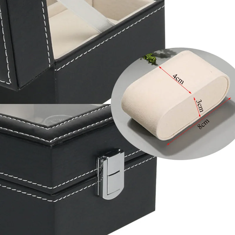 Luxury PU 10 Grids Leather Watch Box Fashion style for convenient travel storage Jewelry Watch Collector Cases Organizer Box