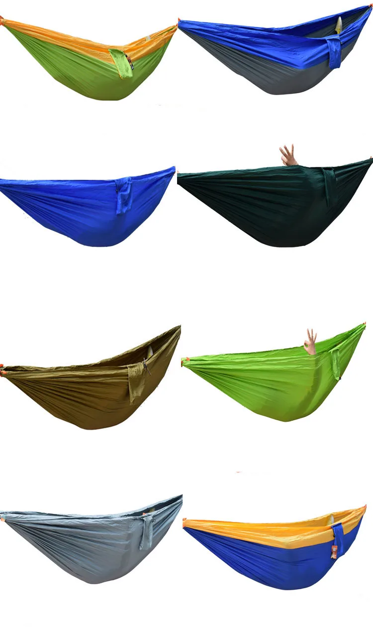 Портативный гамак для одного человека парашютной ткани подвесная кровать для Открытый Охота Кемпинг альпинизмом гамак качели hamac