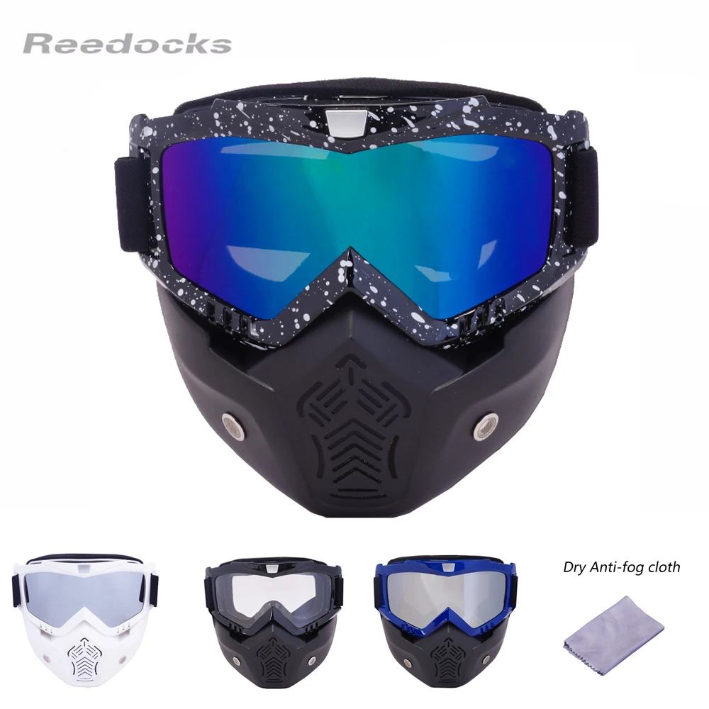 REEDOCKS جديد مكافحة الضباب تزلج نظارات انفصال وحدات قناع الفم تصفية الزجاج الرجال النساء الثلوج على الجليد نظارات التزلج نظارات REEDOCKS جديد مكافحة الضباب تزلج نظارات انفصال وحدات قناع الفم تصفية الزجاج الرجال النساء الثلوج على الجليد نظارات التزلج نظارات
