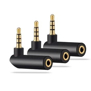 

3.5mm 90 Degree Audio Adapter,3.5mm Audio Adapter,3.5mm Right Angle Adapter Headphone Adapter,Female to Male AUX Adapter-3 Pack