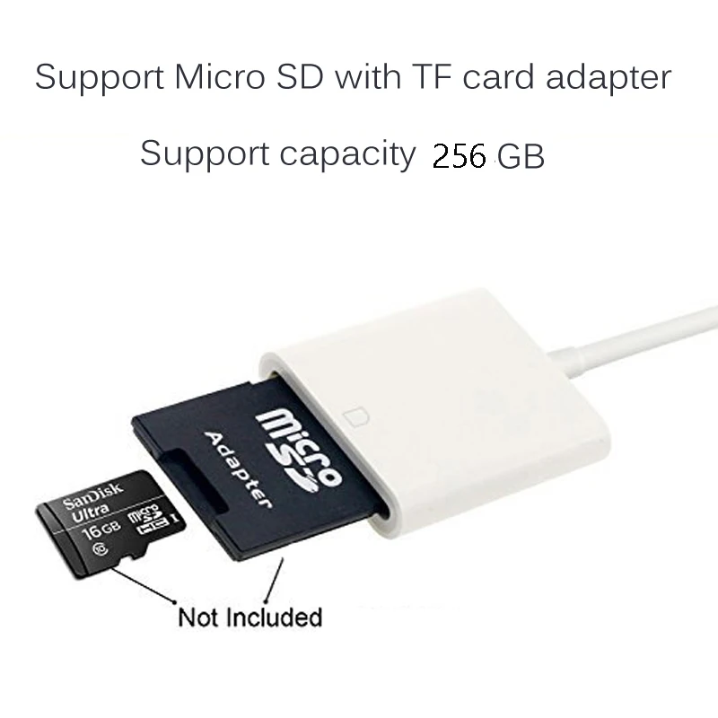 Micro SD кард-ридер для Lightning на SD кард-ридер адаптер для TypeC OTG кард-ридер для Macbook мобильного телефона IOS USB-C