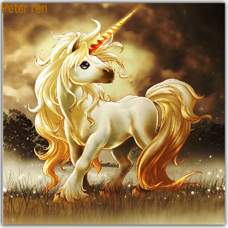 

Diy Diamond embroidery sale Diamond painting unicorn 3d Square Diamond mosaic full embroidery Anime Painting rhinestones Pegasus