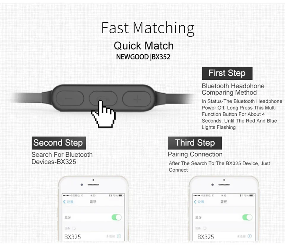 Earphones Bluetooth Earphone Wireless Headset Wireless Bluetooth Earphone With Microphone Portable Metal Magnetic For Sport (30)