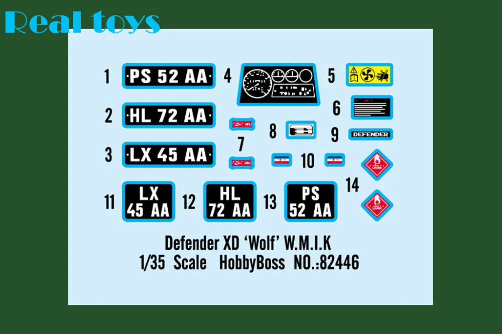 Модель от Hobby Boss 82446 1/35 Defender XD 'wolf 'w. m.i.k. пластиковая модель комплекта