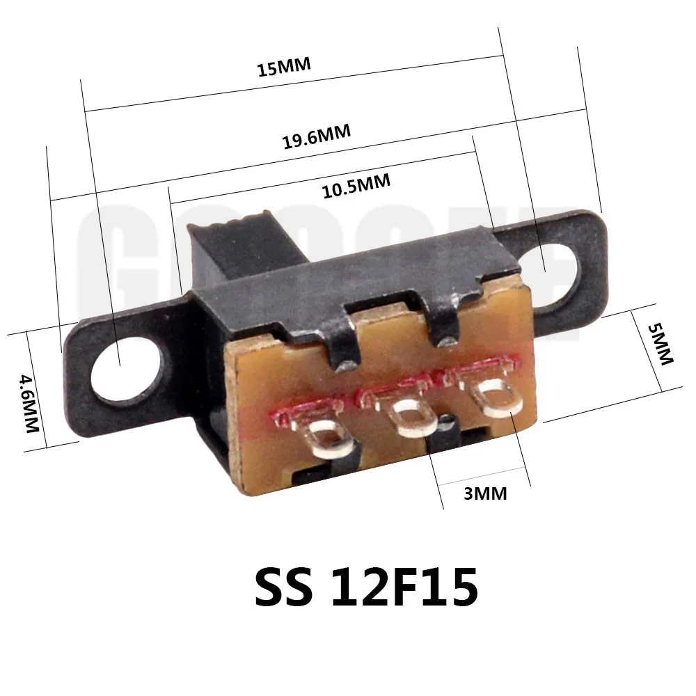 1/5/10/20 штук SS 12D00 слайд ползунковый переключатель передач колебаний 2/3 один двойной горизонтальная мини горизонтальный блок питания