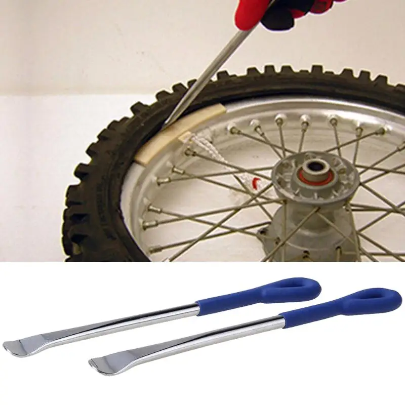 

2pcs Carbon Steel Tire Iron Set CT108 Spoon Type Motorcycle Tyre Repair Kit Core Tools for Various Vehicles New