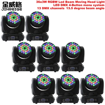 

Free Shipping 8pcs/Lot New Sharpy 36x3W 4in1 RGBW LED Beam Moving Head Light 13 DMX Channels DJ DMX Disco