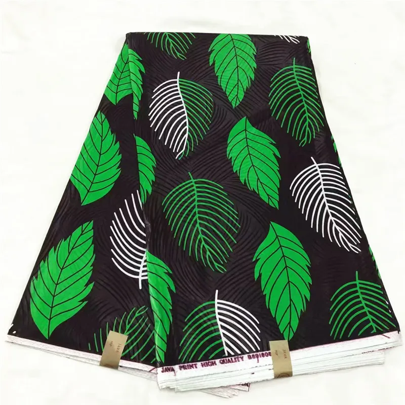 

high quality ankara fabric 2018 new arrival african wax prints fabric black and green java wax fabric for party dress