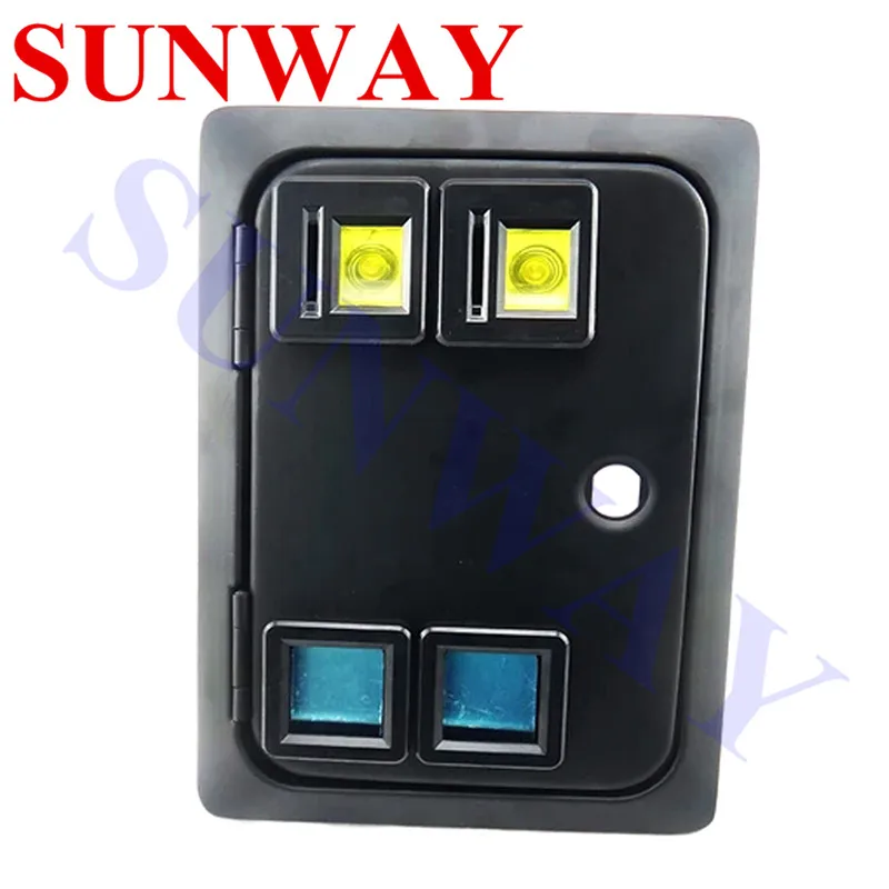 

Dual american style coin door with microswitch for arcade cabinet/casino machine/slot game cabinet Coin operator machine