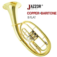 Free shipping JAZZOR JZBT-310G Professional baritone horn B Flat Gold lacquer Baritone brass wind instrument with mouthpiece