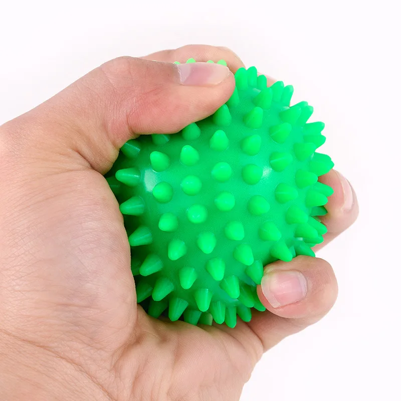 

7CM 4 Color Fitness PVC Hand Massage Ball PVC Soles Hedgehog Sensory Training Grip the Ball Portable Physiotherapy Ball