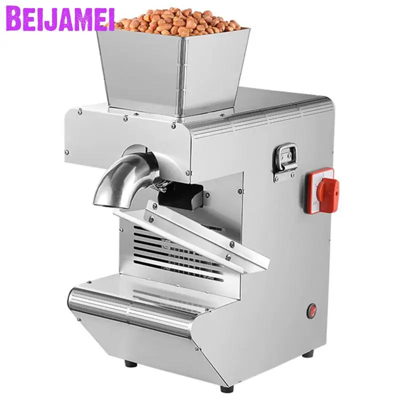 

BEIJAMEI New Commercial Cold Press Walnut Oil Pressers Electric Sunflower Seeds Peanut Oil maker making Machine Side Oil Out