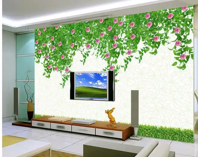 Fondo De Pantalla 3d 2015 Nuevo No Tejido Sr Verde Puro Y Fresco